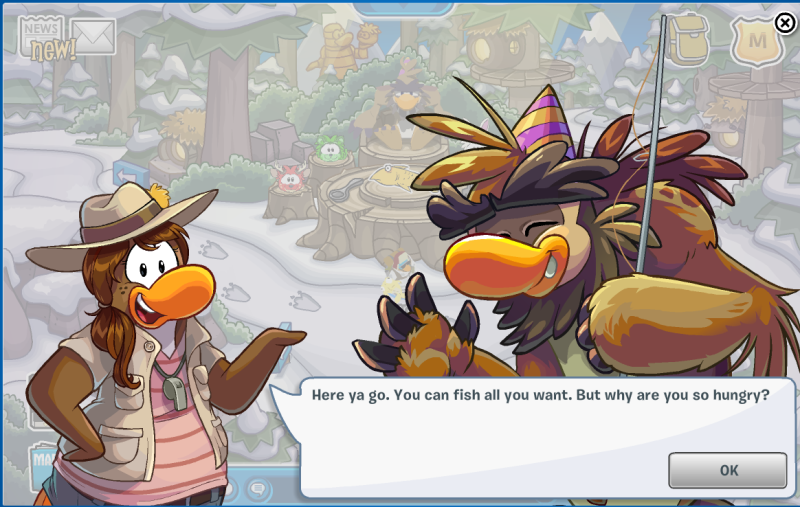 Gives Sasquatch Fishing rod 2015 puffle party