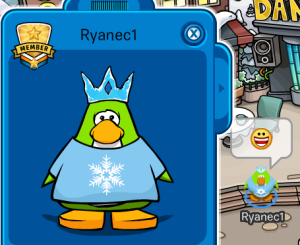 Ryanec1 wearing festival of snow shirt and crown