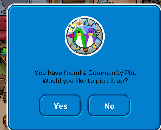 pick up community pin